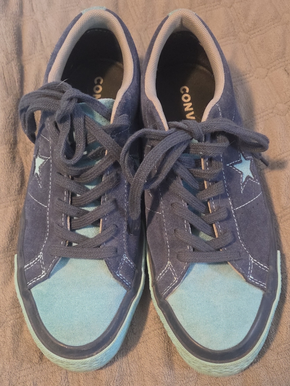 Converse One Star Low Top Sneakers in Navy & Teal. ONE OF A KIND! Womens 9,Mens7